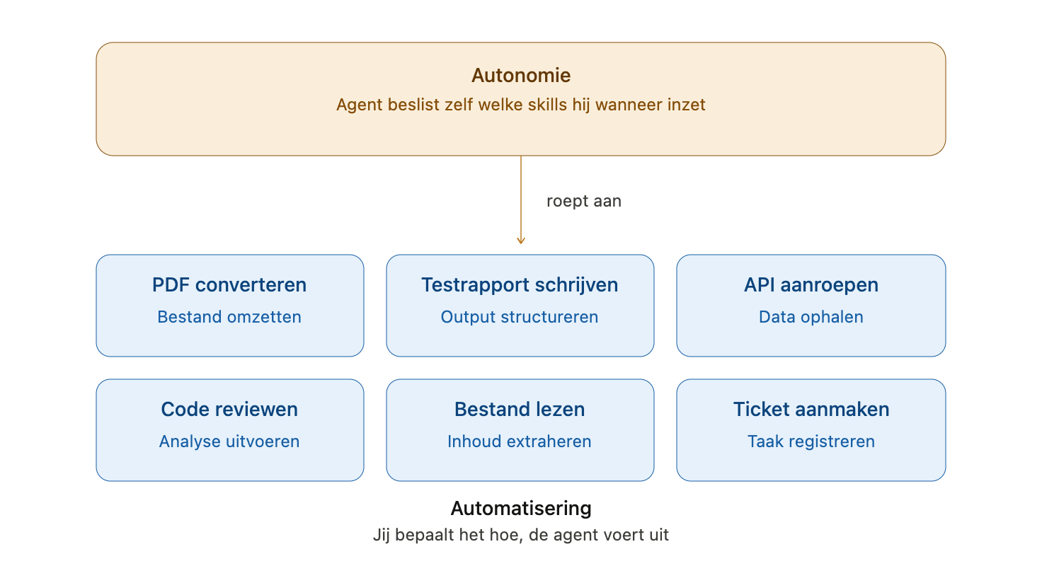 Het twee-lagen model: autonomie roept skills aan